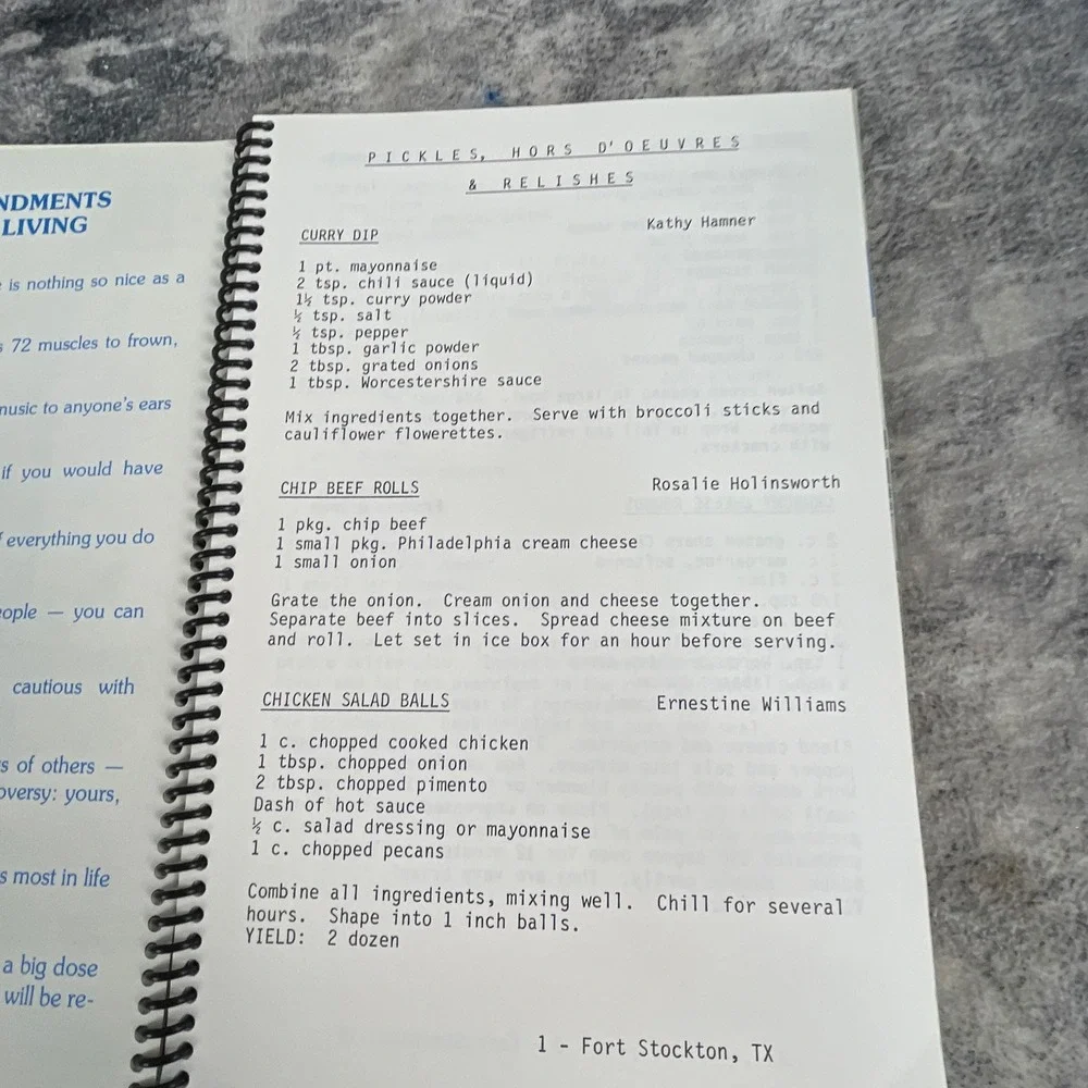 Comanche Auxiliary Fraternal Order of Eagles Favorite Recipes Ft Stockton TX